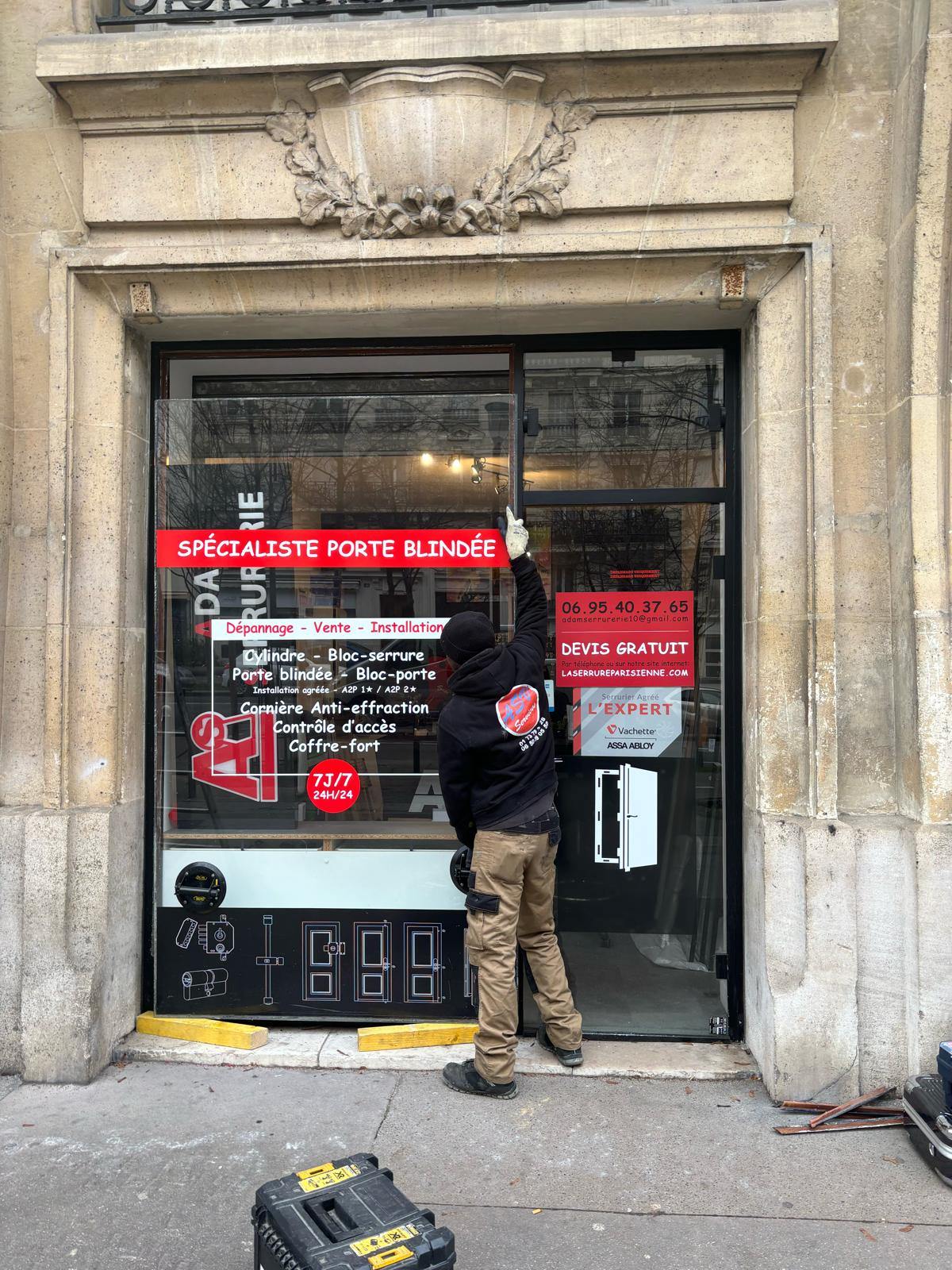 Réfection vitrine paris