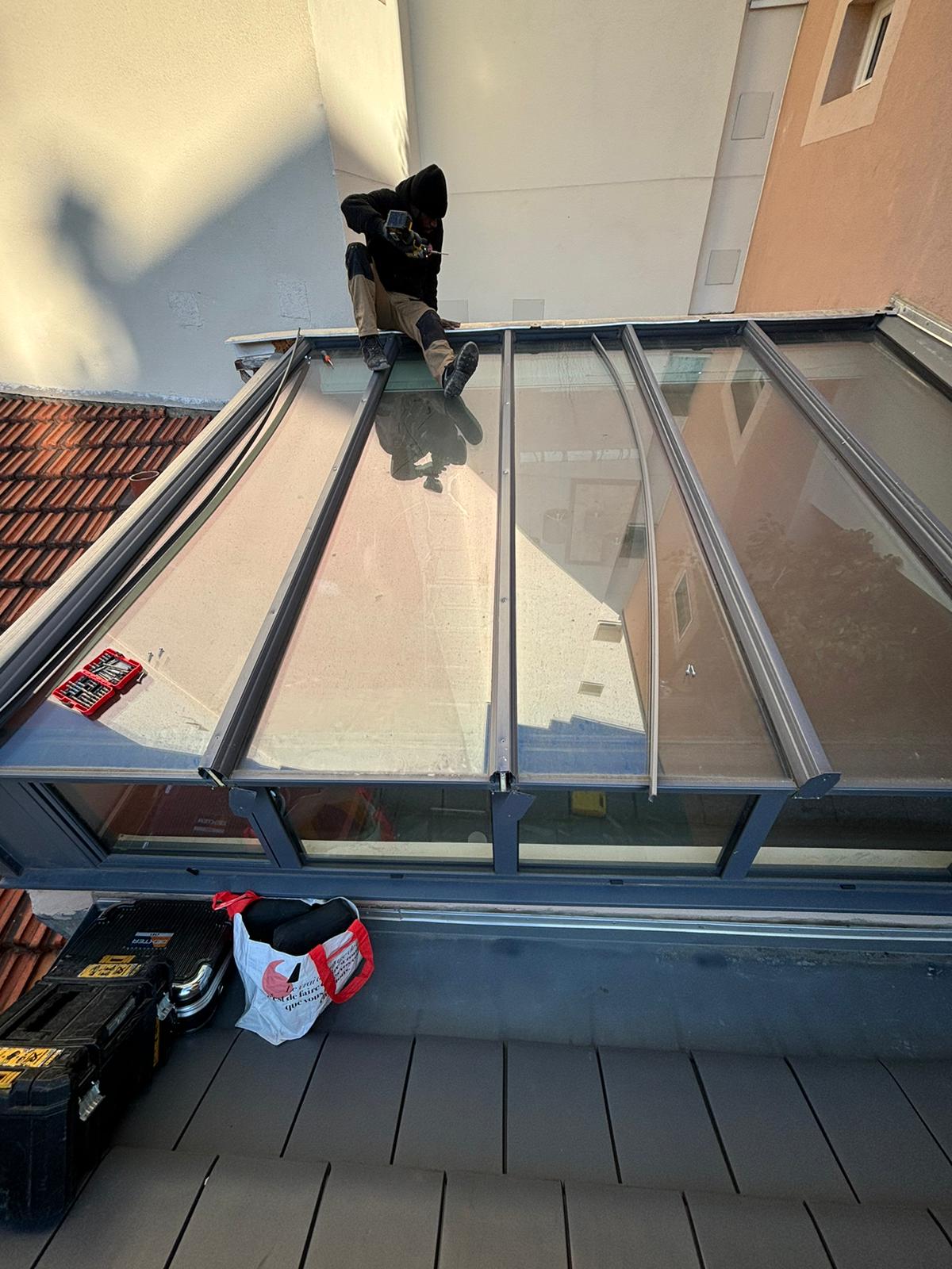 Rénovation vitre verrière